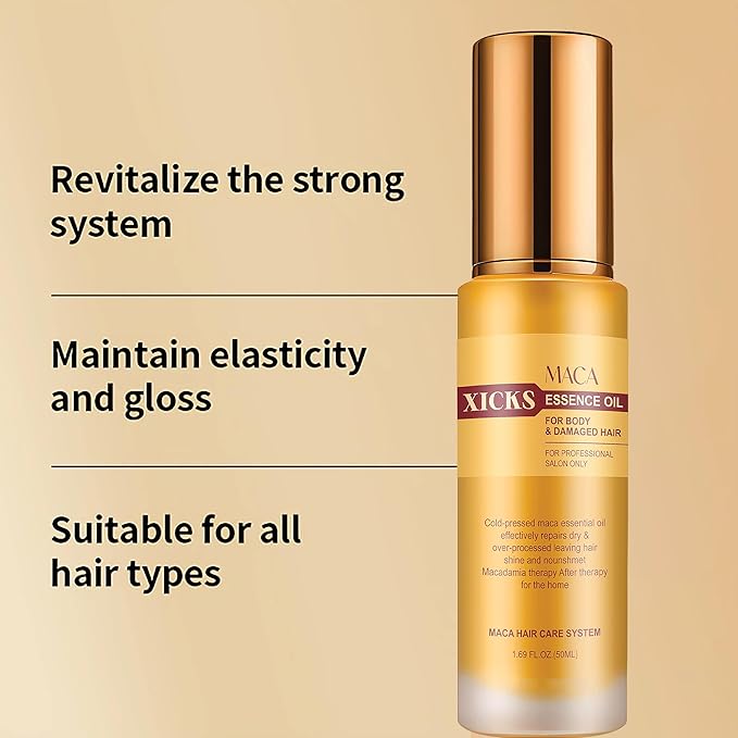 Professional Hair Treatment Set with Caviar Peptide Volumizing Shampoo, Maca Collagen Repair Mask and Maca Essence Oil -Dandruff Treatment，Controls Oil, Soothes Scalp for Dry Damaged All Hair Types