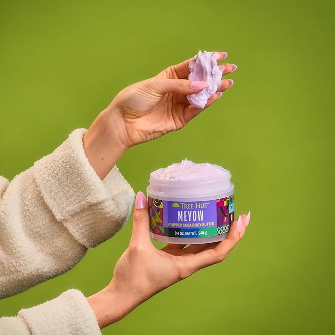 Tree Hut Meyow Whipped Shea Body Butter, Lightweight, Long-Lasting, Hydrating Moisturizer, Limited Edition Fall Scent, Made with Shea Butter, 8.4 oz