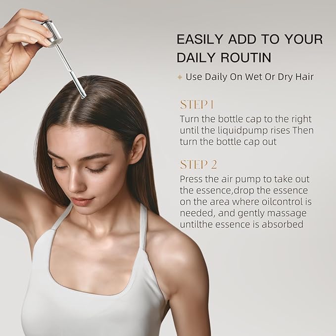 Advanced Hair Serum - 95 ml Scalp Treatment for Fuller, Nourish, Glossy Hair | Prevents Frizz, Promotes Healthy Scalp & Strengthens Roots, Reduces Oil & Buildup