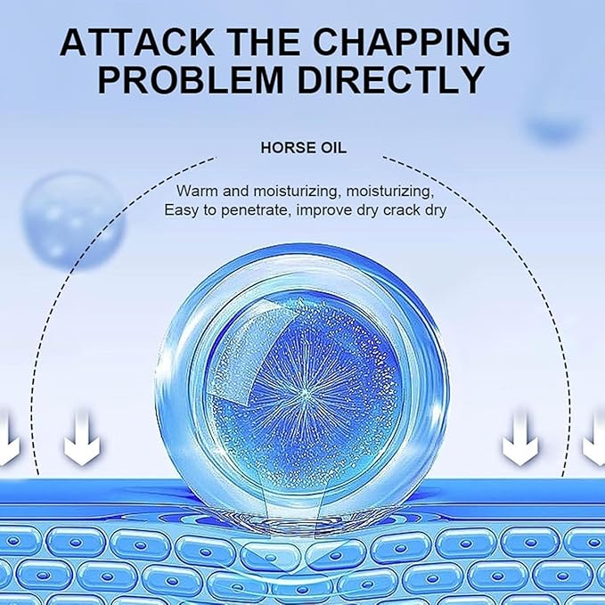 Foot Cream for Dry Cracked Heels and Feet, Horse Oil Foot Balm Repair Cream for Knees Elbows Hands Hydrate & Nourish Foot Care for Calluses Softens Skin Exfoliates Dead Skin Women and Men 1.41oz