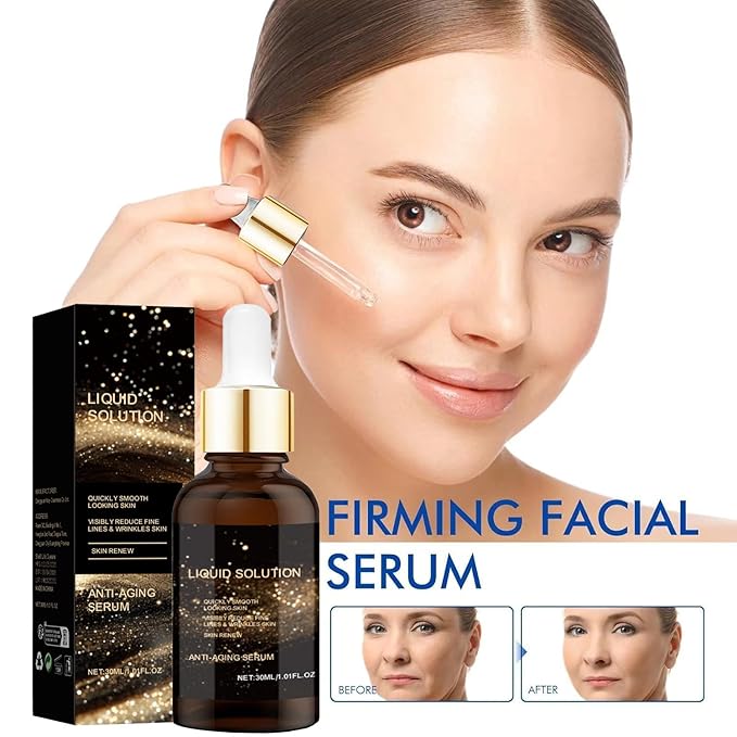 Olavita Face Serum, Liquid Solution anti Aging Serum, Vitamin C & E, Anti Aging Face Tightening, Boost Skin Collagen, Reduce Wrinkles & Plump Skin. 3pcs