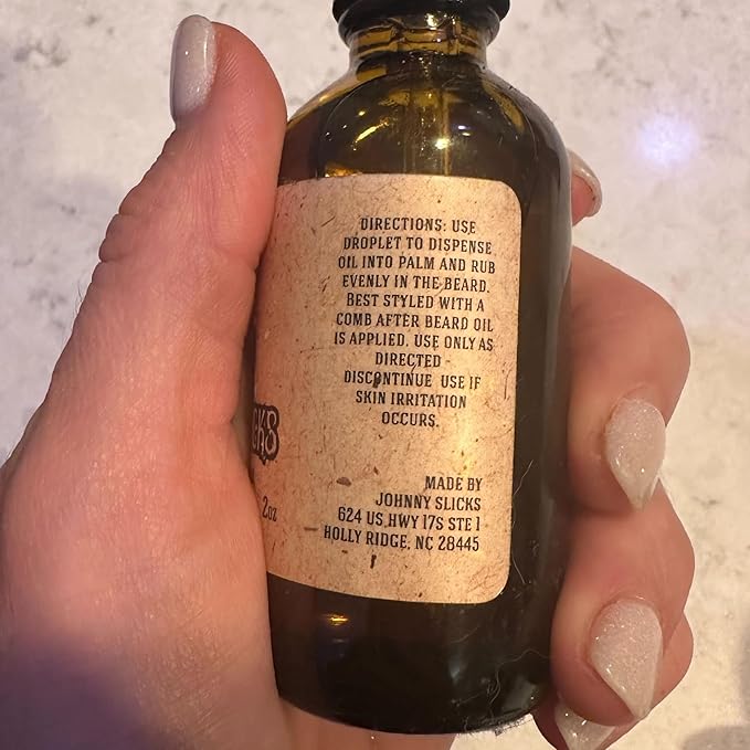 Organic Beard Oil | Moisturize, Soften, Promote Hair Growth, Reduce Itch (US Made, Veteran Owned Handcrafted with Clean Ingredients), Rugged