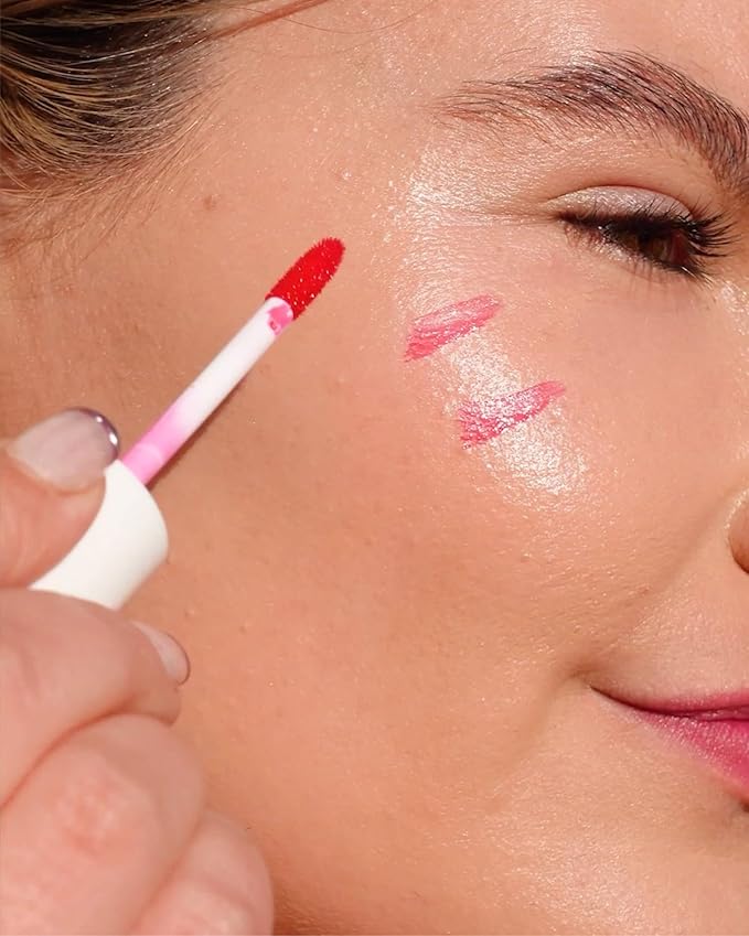 Ere Perez - Natural Beetroot Cheek + Lip Tint | Water-Resistant, Long-Lasting, Hydrating, Vibrant | Blue Agave, Rosehip Oil, Vitamin E | Vegan, Cruelty-Free, Clean Beauty (Fun-Pink)