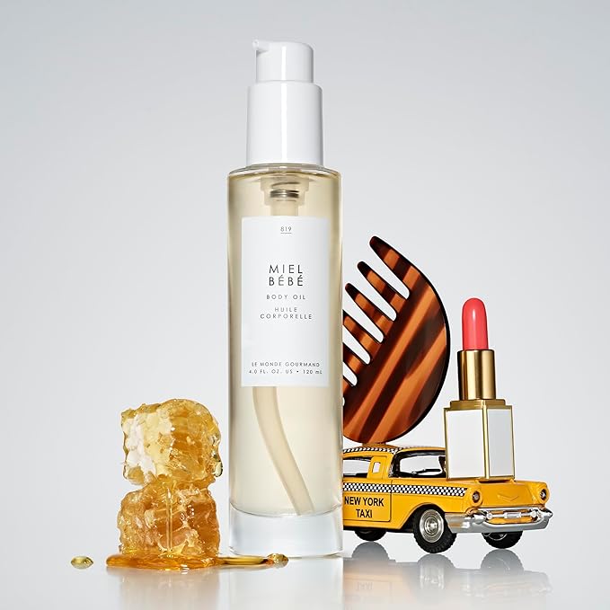 Le Monde Gourmand Miel Bébé Perfumed Body Oil - 4 fl oz (118 ml) - Floral, Sandalwood, Praline Notes