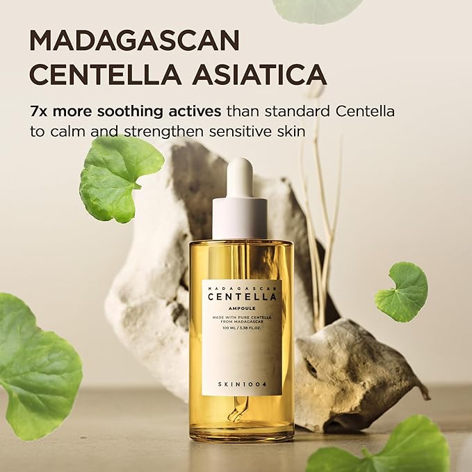 SKIN1004 Madagascar Centella Asiatica Ampoule Facial Serum 1.85 fl.oz, 55ml, Soothes Acne Prone and Sensitive Skin