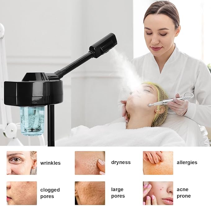 Professional Facial Steamer, Face Steamer with Hot Mist, Esthetician Facial Steamer Salon Spa Beauty Skin Care Equipment