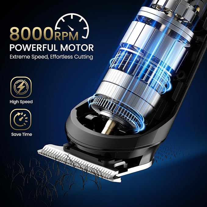 Ufree 3-in-1 Beard Trimmer Kit, Men's Electric Shaver Razor for Mustache Body Nose Facial Hair, Professional Hair Trimmer, Rechargeable Clippers, Waterproof Beard Grooming, Birthday Gifts for Men