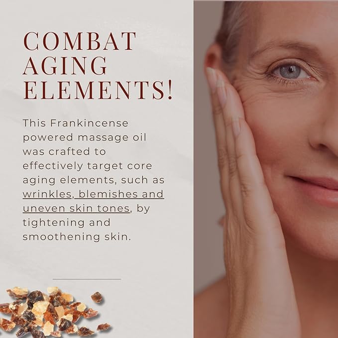 Essentially KateS Frankincense Massage Oil 8 Fl Oz - Knees, Elbows, HIPS, Hands, Shoulders and Legs - 100% Pure Frankincense Oil Relaxes Soreness and Stiffness