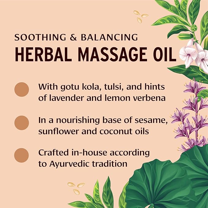 Banyan Botanicals Daily Massage Oil – Organic Ayurvedic Massage Oil – Balancing and Grounding – 128 oz – Non GMO Sustainably Sourced