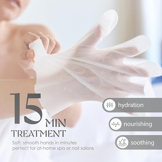 24 Pairs Original Derma Beauty Hand Mask Bulk Moisturizing Hand Gloves for Dry Hands Nail Care Essential (Shea Butter)