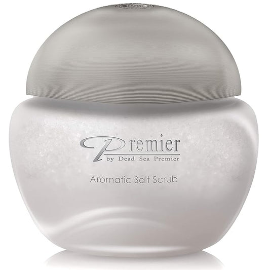 Premier Dead Sea Aromatic Salt Scrub bath salts infused with essential oils, jojoba oil, vitamin e oil, Exfoliates and Moisturizes smooth soft skin Hands, Feet & Body BREEZE SCENT 10.05FL OZ