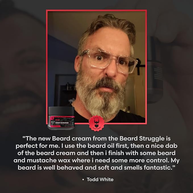 The Beard Struggle Eddie Hall Beast Line Beard Cream – Ragnarok Rising Signature Edition – Tame, Style & Condition Beard – Non-Greasy Formula with Legendary Scent