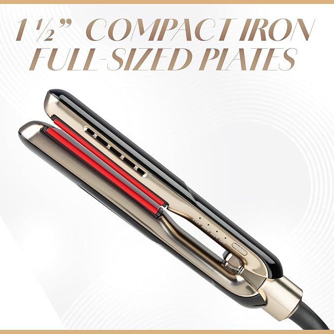 CHI Lava MiniStyler & CHI 44 Iron Guard (2 Oz) Gift Duo, Ceramic Hair Straightener for Long-Lasting Shine, Perfect for Daily Use & Travel, 1.5” Iron