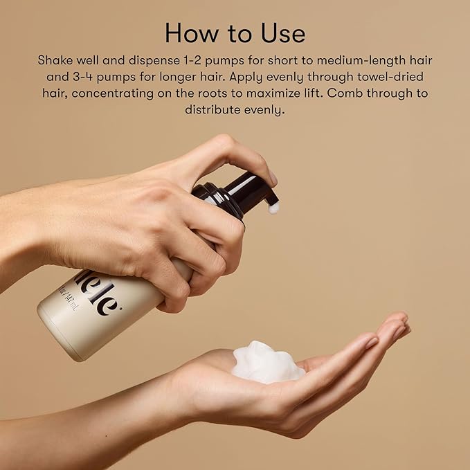 Volumizing Foam Hair Styler for Heat Protection, Added Lift, and Straight to Wavy or Fine to Medium Hair Types, 5 Fl Oz