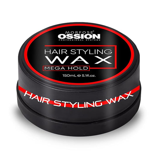 Morfose Barber Wax, 5.30 Ounce (Pack of 1), Mega Hold, Premium Hair Styling Wax for Men, Natural Shine, Easy Application, Ideal for Various Styles, Long-Lasting, Water-Soluble, Pleasant Fragrance