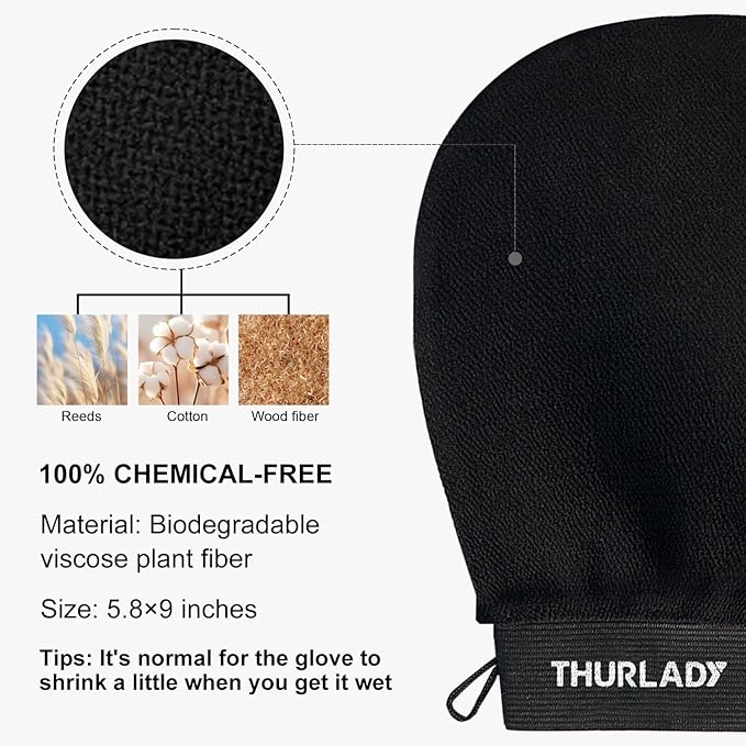 Korean Exfoliating Mitt, Deep Exfoliating Glove, 3pc Body Exfoliator Glove, Body Scrubber Exfoliator, Bath Shower Scrub Gloves, Self Tan Remover, Smooth Skin, Keratosis Pilaris Removal