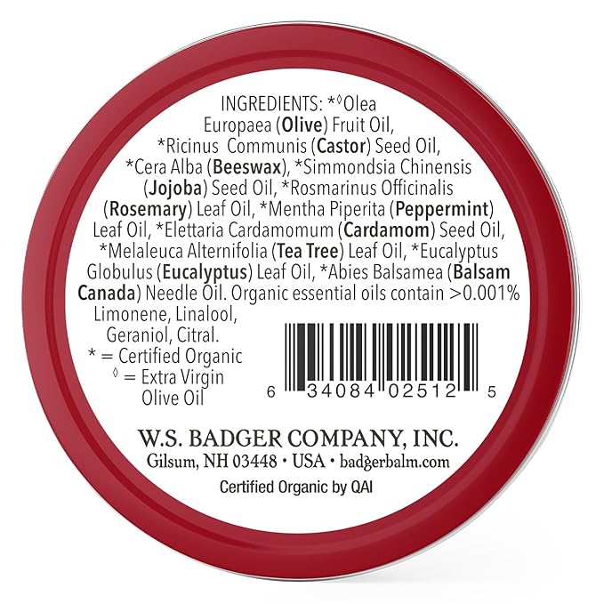 Badger Foot Balm, 100% Organic Foot Cream for Dry Cracked Heels and Feet, Fast Acting Foot Care for Women & Men, All-Natural Cracked Heel Treatment, .75 oz Tin