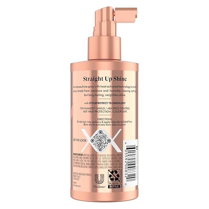 Nexxus Epic Shine Anti-Humidity Spray Heat Protection for Long Lasting, Weightless Shine, with StyleProtect Technology 8 oz