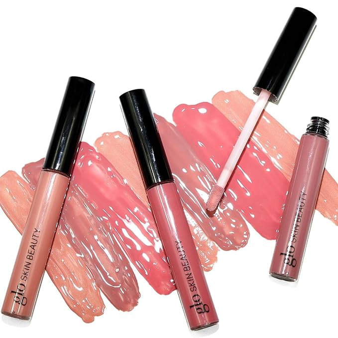 Glo Skin Beauty Lip Gloss in Slipper - Sheer Shimmery Soft Warm Pink - 20 Shades - Non-Sticky - Cruelty Free