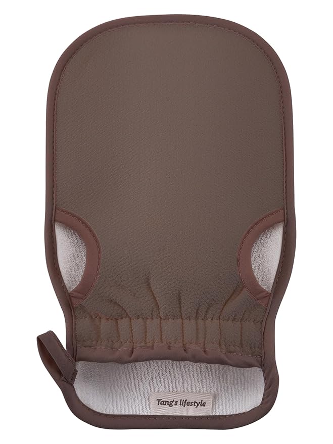 Exfoliating Glove (Original) Machine Washable Newly Upgraded With Thumb Holes Korean Body Scrubber 100% Vegan Viscose Exfoliating Mitt for Dead Skin Removal, Keratosis Pilaris & Self-Tan Prep