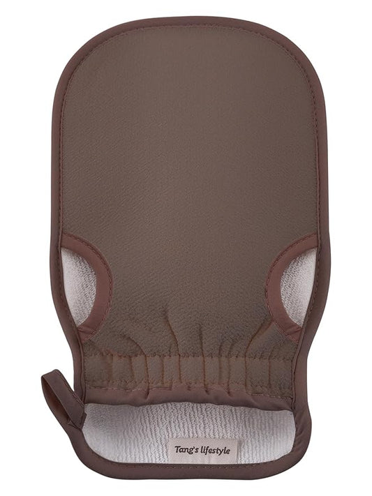 Exfoliating Glove (Original) Machine Washable Newly Upgraded With Thumb Holes Korean Body Scrubber 100% Vegan Viscose Exfoliating Mitt for Dead Skin Removal, Keratosis Pilaris & Self-Tan Prep