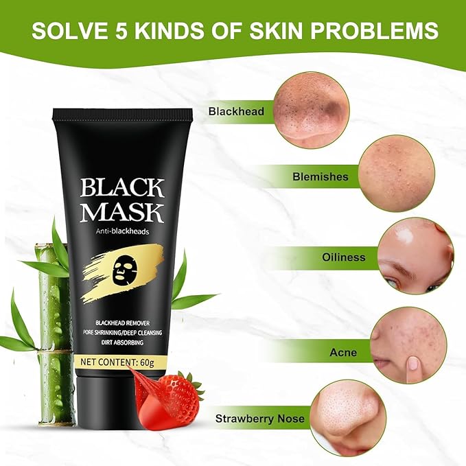 Blackhead Remover Mask, Charcoal Peel Off Face Mask | Charcoal face Mask for Deep Cleansing Dirts, Pores, Acne, Skin Oil and Blackheads | Suitable for all skin types for boys and girls(2.8 Fl Oz)
