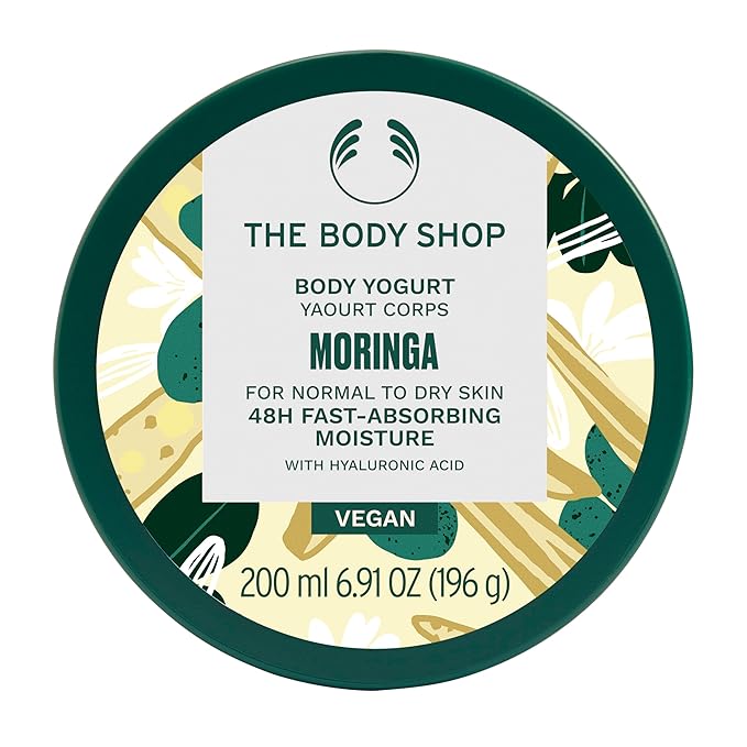 The Body Shop Moringa Body Yogurt, 48hr Moisturizer, 100% Vegan, 6.98 Fl.Oz