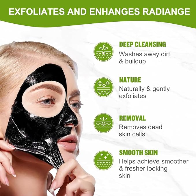 Blackhead Remover Mask, Charcoal Peel Off Face Mask | Charcoal face Mask for Deep Cleansing Dirts, Pores, Acne, Skin Oil and Blackheads | Suitable for all skin types for boys and girls(2.8 Fl Oz)