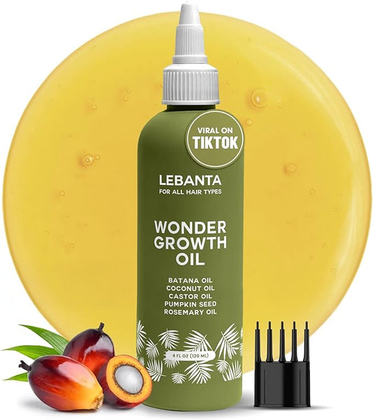 Batana Oil For Hair Growth - 100% Pure, Raw & Natural Blend With Organic Castor, Pumpkin Seed, Coconut and Rosemary Oil - Thicker, Stronger Hair For Men & Women Scalp (1 Pack)