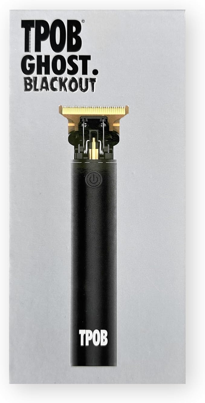 TPOB Ghost Beard Trimmer Hair Clippers for Men, Professional Hair Trimmer Zero Gapped T-Blade Trimmer Cordless Rechargeable Edgers Clippers Electric Beard Trimmer Shaver (Ghost Blackout)