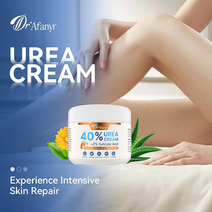 40% Urea Cream for Feet – Foot Cream for Dry Cracked Heels Hand Elbows, Urea 40 percent Foot Lotion for Moisturizing Skin, with 2% Salicylic Acid for Callus Remover & Repair (5.29oz)