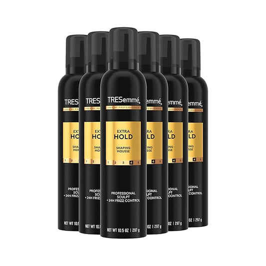 TRESemmé Hair Mousse Pack of 6 Extra Hold For 24H Touchable Hold & Volume with Pro Lock Tech 10.5 FL Oz