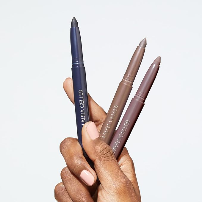 LAURA GELLER NEW YORK Kajal Longwear Kohl Eyeliner Pencil - Rose Gold Kohl - Caffeine and Vitamin E - Smooth & Blendable Liner - Built-In Sharpener