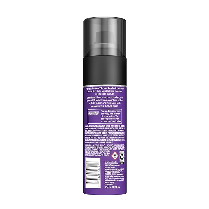 John Frieda Frizz Ease Moisture Barrier Hairspray, Firm Hold Hairspray, Seals Out Moisture, Blocks Frizz, Protects Against Heat, and Keeps Hair Straight with Long-Lasting Hold, 12 Oz