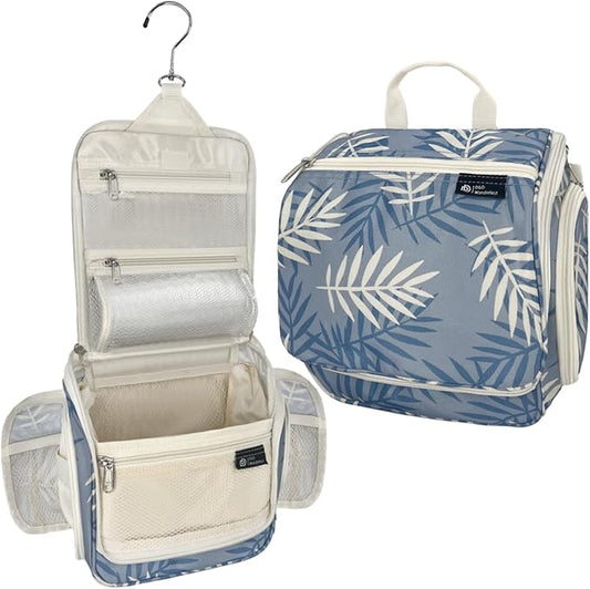 D&D Hanging Travel Toiletry Bag for Men and Women – Large Cosmetics, Makeup and Toiletries Organizer Kit with 10 Compartments, YKK Zippers, XXL Metal Swivel Hook, Water-Resistant Nylon