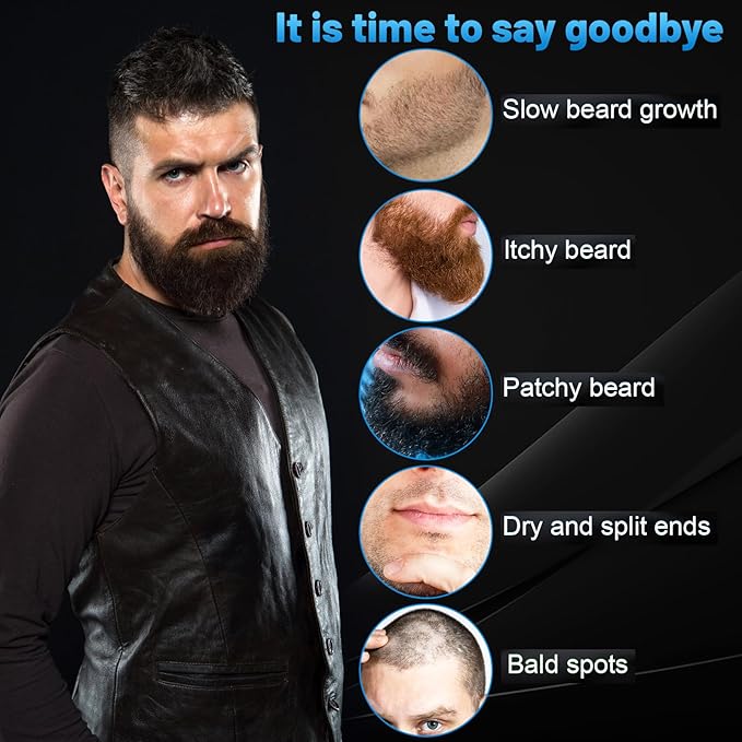 Beard Balm, Maximum Concentration Biotin, with Castor Oil and Argan & Jojoba Oils, Promotes Beard Growth, Styles, Strengthens & Softens Beards & Mustaches, 2 Ounce，Cedar