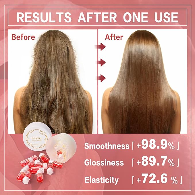 Hair Oil For Frizzy Hair With Coconut Oil - Hair Treatment For Dry Damaged Hair, Hair Perfume Oil For Curly Hair, Frizz Control Hair Care Products, Mini Bottles Hair Oil For Damaged Hair, 12pcs