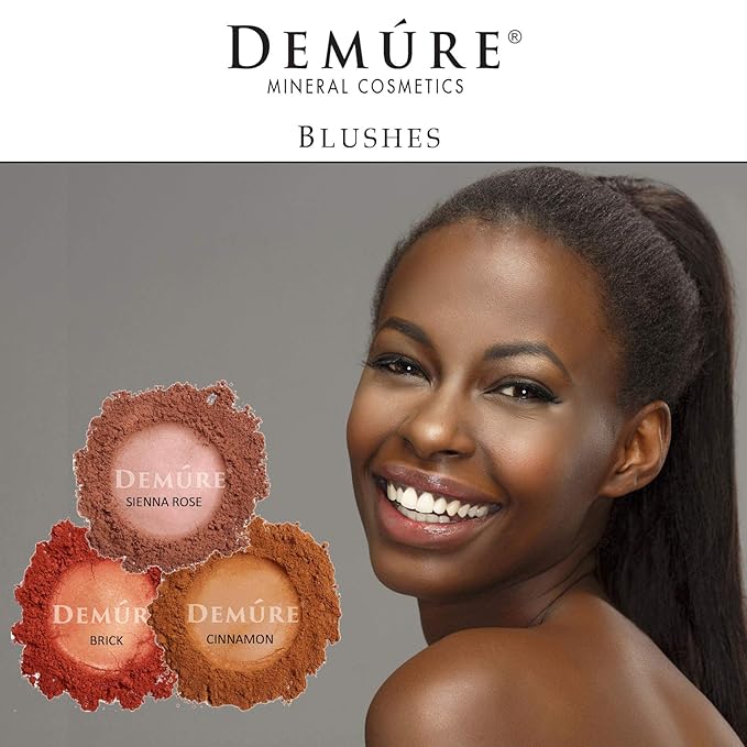 Demure Mineral Make Up Blush | Brick | Loose Powder - Natural, Professional, Cruelty Free