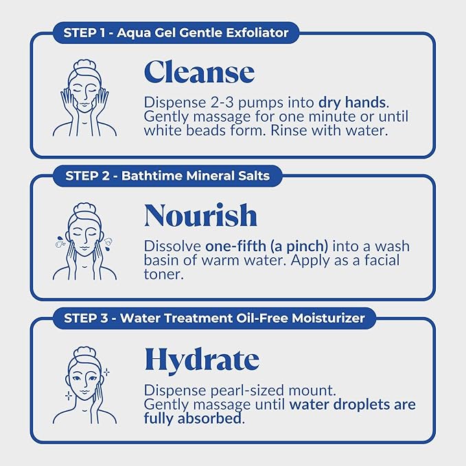 Cure by Toyo | The Beauty 3-Step Skincare Kit | Gentle Exfoliating Gel, Himalayan Salts & Moisturizing Cream | All Skin Types | Anti-Aging