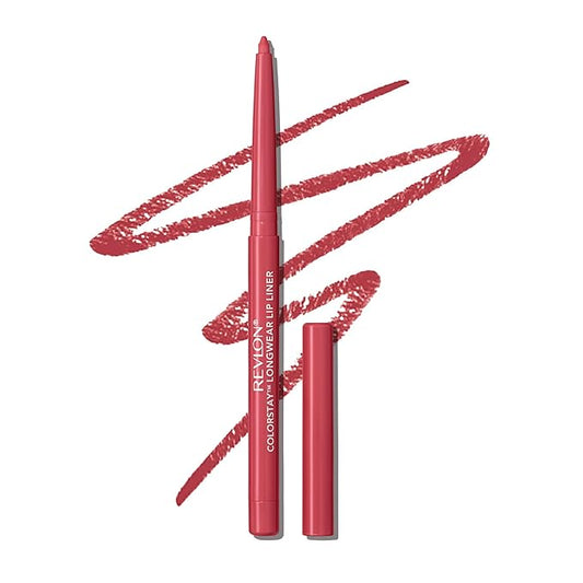 Revlon Colorstay Lip Liner Makeup with Built-in-Sharpener, Longwear Rich Colors, Smooth Application, 650 Pink, 0.01 oz