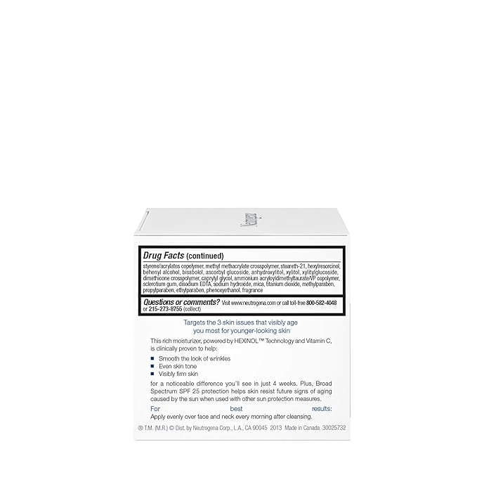 Neutrogena Triple Age Repair Face Moisturizer with SPF 25, 1.7 oz Jar, Anti-Aging Face Cream, SPF Moisturizer & Neck Cream, Anti Wrinkle Lotion for Dark Spots, Glycerin & Shea Butter