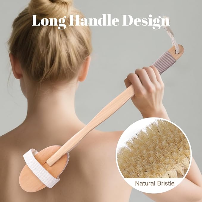 4-in-1 Self Tanner Applicator Kit - Self Tanning Mitt with Long Handle Body Brush for Back Exfoliating and Streak-free Self Tan