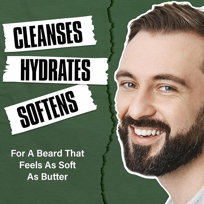 2-in-1 Beard Wash & Conditioner – Softens & Hydrates Dry, Coarse Beards for Effortless Styling – Cleanses & Conditions for Healthier, Fuller Facial Hair – Fresh Timber Scent – 8.45 fl oz