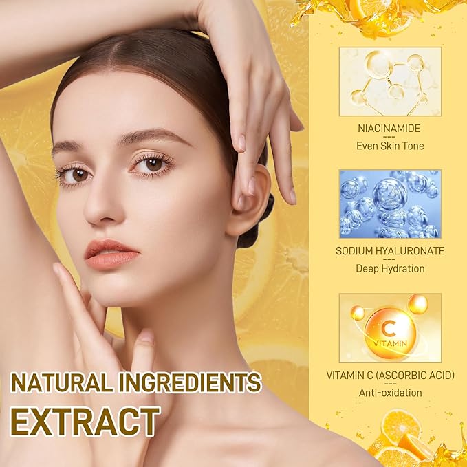 Skin Care Set, Vitamin C Skin Care Sets & Kits, Skin Care for Teenage Girls Gift Set with Cleanser, Toner, Serum, Eye Cream, Facial Cream, Facial Skin Care Sets & Kits for Teenage Girls Women