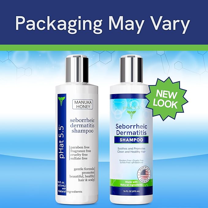 pHat 5.5 Sulfate-Free and Fragrance Free Shampoo, Safe for Seborrheic Dermatitis, To Soothe Dry and Itchy Scalp - Anti-Dandruff Shampoo for Dry Scalp (16oz)