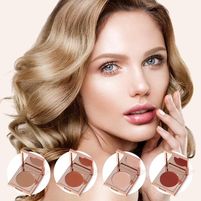 Colored CC Undereye Corrector, Eye Concealer Undereye Color Corrector for Dark Circles, Clay Neutralizing Makeup Under Eye Hydrating Concealer with Brush (Light-Medium Peach & 3 Brushes, Small)