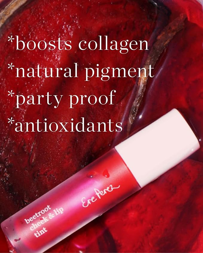 Ere Perez - Natural Beetroot Cheek + Lip Tint | Water-Resistant, Long-Lasting, Hydrating, Vibrant | Blue Agave, Rosehip Oil, Vitamin E | Vegan, Cruelty-Free, Clean Beauty (Fun-Pink)