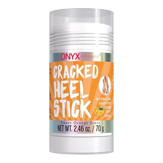 Onyx Professional Cracked Heel Repair Balm Stick, Orange Scent, 1 Pack - Dry Heels Dry Cracked Feet Treatment, Moisturizing Heel Balm Rolls On, No Mess Like Foot Cream or Foot Lotion