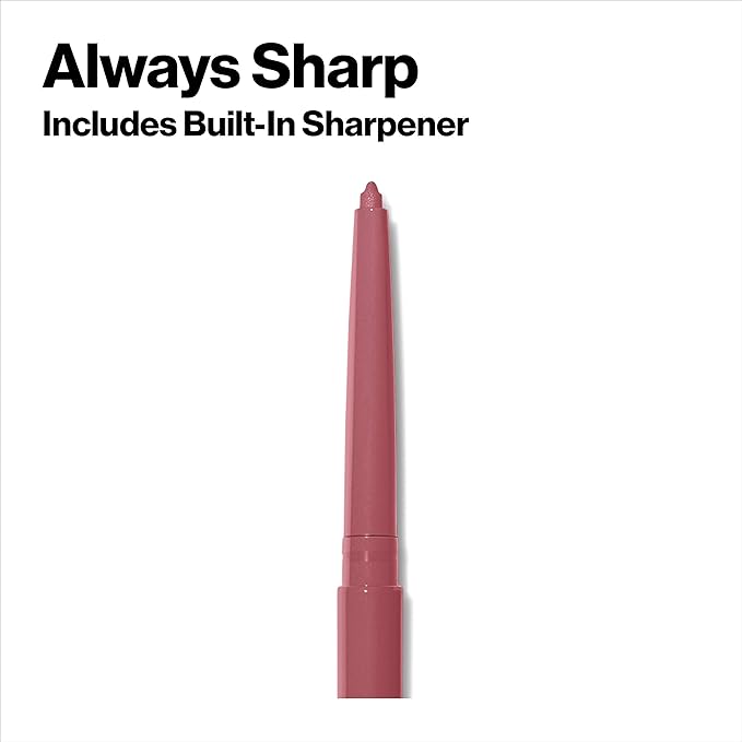 Revlon Colorstay Lip Liner Makeup with Built-in-Sharpener, Longwear Rich Colors, Smooth Application, 703 Mink, 0.01 oz