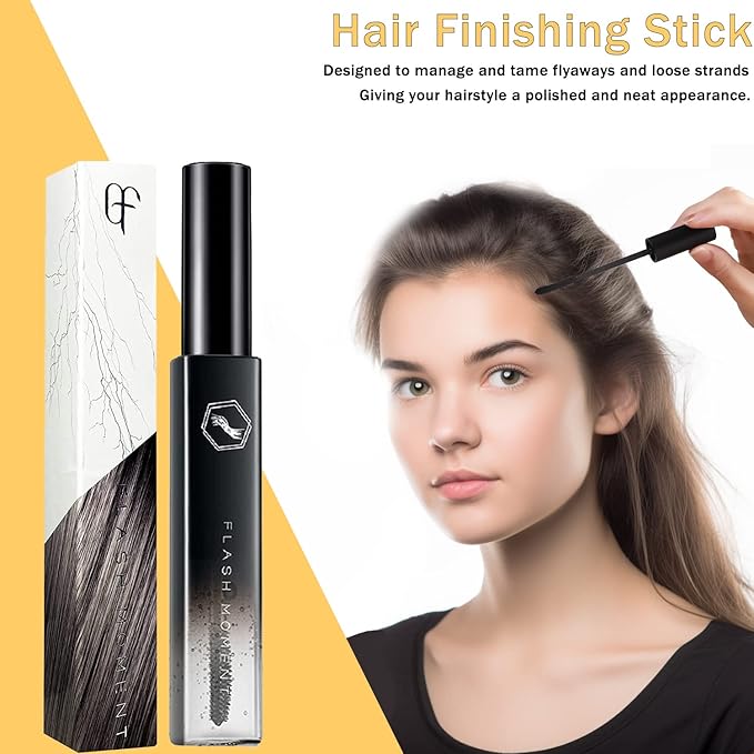 7 Pcs Hair Wax and Edge Control Set for Women - Flyaway Styling Products Includes Wax Stick, Hair Finishing Stick, Comb, Elastic Bands for Wig Edges